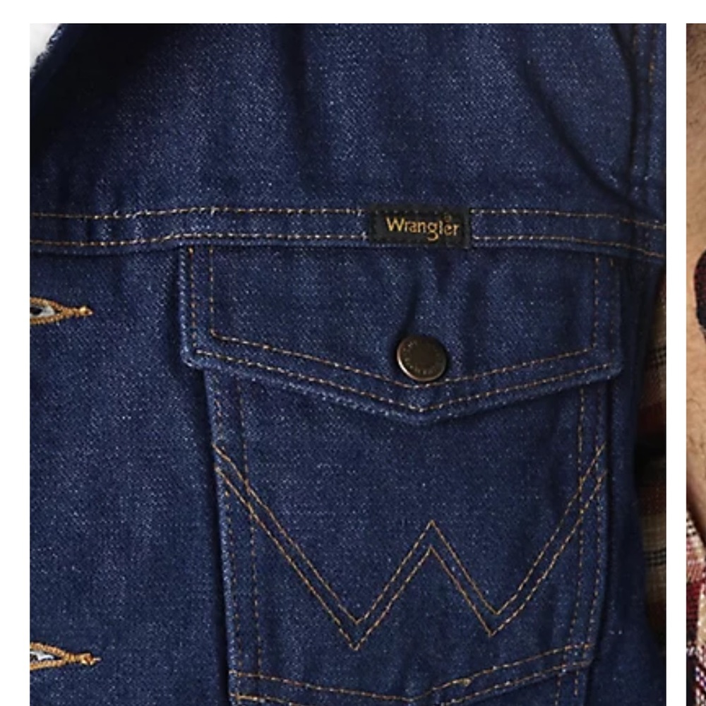 Wrangler Men’s Sherpa Lined Denim Vest - Picture 4 of 9